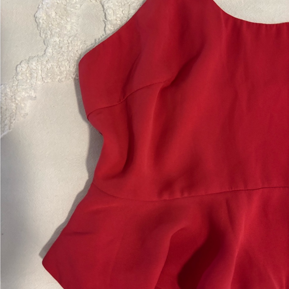 superdown Red Ruffle Hem Crop Top - Picture 5 of 10
